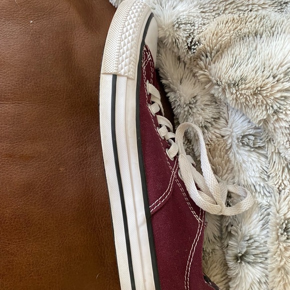 Converse Burgundy and Plaid Shoes - Picture 9 of 11